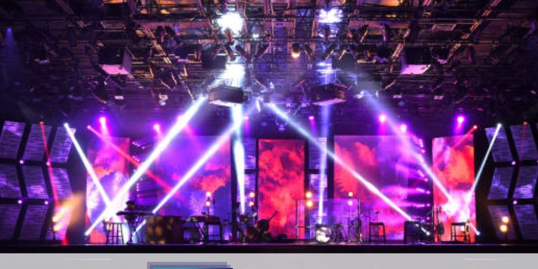 LED stage backdrop at a Los Angeles concert